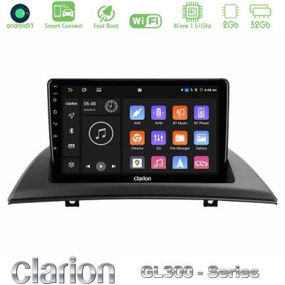 Clarion GL300 Series 4Core Android11 2+32GB BMW E83 Navigation Multimedia Tablet 9