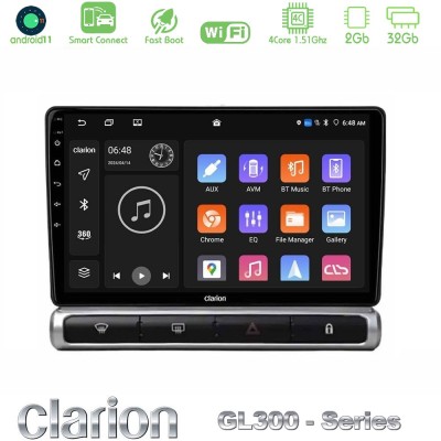 Clarion GL300 Series 4Core Android11 2+32GB Citroen C3 2016-> Navigation Multimedia Tablet 9