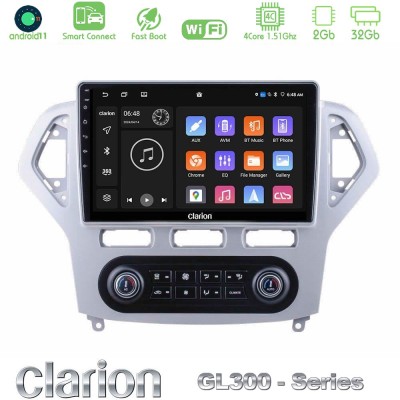 Clarion GL300 Series 4Core Android11 2+32GB Ford Mondeo 2007-2011 (Auto A/C) Navigation Multimedia Tablet 10