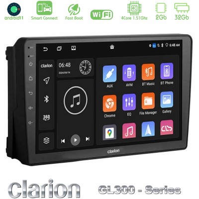 Clarion GL300 Series 4Core Android11 2+32GB Ford 2007-> Navigation Multimedia Tablet 9