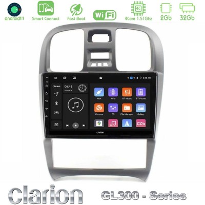 Clarion GL300 Series 4Core Android11 2+32GB Hyundai Sonata 2001-2005 Navigation Multimedia Tablet 9