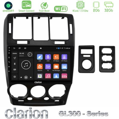 Clarion GL300 Series 4Core Android11 2+32GB Hyundai Getz 2002-2009 Navigation Multimedia Tablet 9