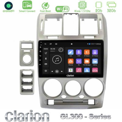 Clarion GL300 Series Hyundai Getz 2002-2009 4Core Android11 2+32GB Navigation Multimedia Tablet 9