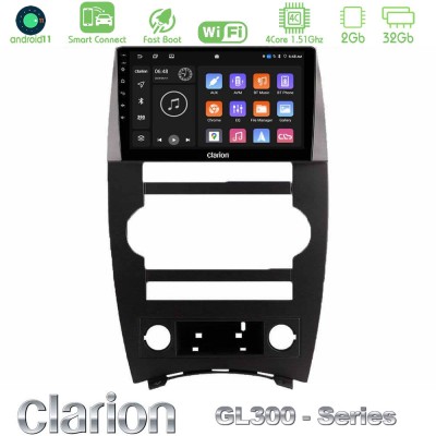 Clarion GL300 Series 4Core Android11 2+32GB Jeep Commander 2007-2008 Navigation Multimedia Tablet 9