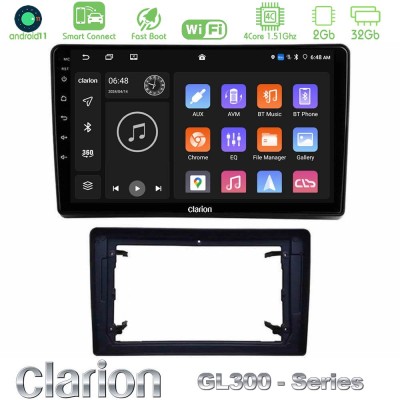 Clarion GL300 Series 4Core Android11 2+32GB Chrysler / Dodge / Jeep Navigation Multimedia Tablet 10