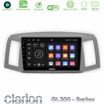 Clarion GL300 Series 4Core Android11 2+32GB Jeep Grand Cherokee 2005-2007 Navigation Multimedia Tablet 10