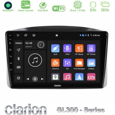 Clarion GL300 Series Jeep Grand Cherokee 2005-2007 4Core Android11 2+32GB Navigation Multimedia Tablet 10