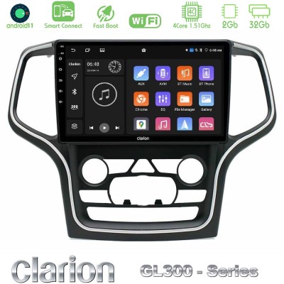 Clarion GL300 Series 4Core Android11 2+32GB Jeep Grand Cherokee 2014-2020 Navigation Multimedia Tablet 10