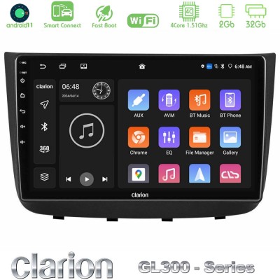 Clarion GL300 Series Mercedes Vito/Viano 2003-2006 4Core Android11 2+32GB Navigation Multimedia Tablet 10