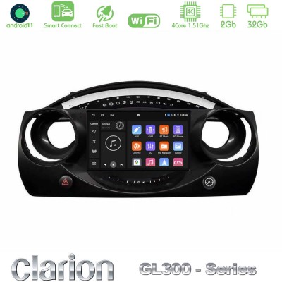 Clarion GL300 Series 4Core Android11 2+32GB Mini Cooper R50 Navigation Multimedia Tablet 9