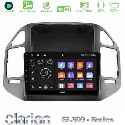 Clarion GL300 Series 4Core Android11 2+32GB Mitsubishi Pajero 2002-2006 Navigation Multimedia Tablet 9
