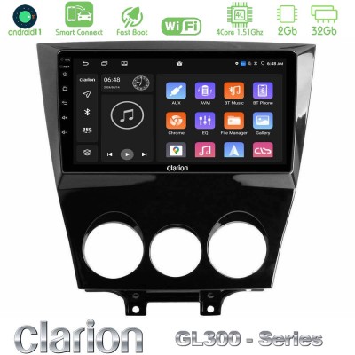 Clarion GL300 Series 4Core Android11 2+32GB Mazda RX8 2008-2012 Navigation Multimedia Tablet 9