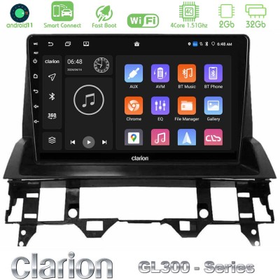 Clarion GL300 Series 4Core Android11 2+32GB Mazda6 2002-2006 Navigation Multimedia Tablet 9