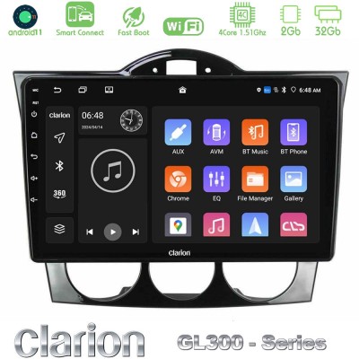 Clarion GL300 Series 4Core Android11 2+32GB Mazda RX8 2003-2008 Navigation Multimedia Tablet 9