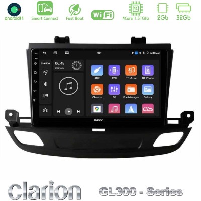 Clarion GL300 Series 4Core Android11 2+32GB Opel Insignia 2 2017-2020 Navigation Multimedia Tablet 9