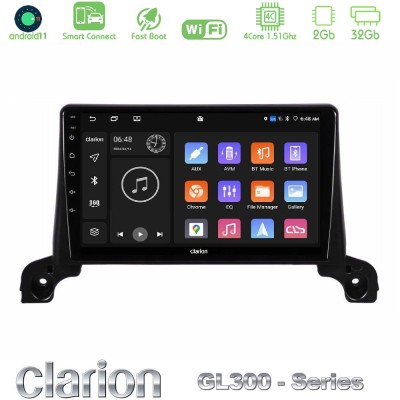 Clarion GL300 Series 4Core Android11 2+32GB Peugeot 3008/5008 2017-2023 Navigation Multimedia Tablet 9