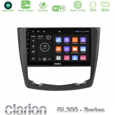 Clarion GL300 Series 4Core Android11 2+32GB Renault Kadjar Navigation Multimedia Tablet 9