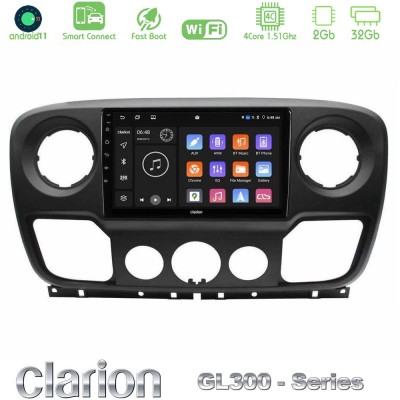 Clarion GL300 Series 4Core Android11 2+32GB Renault/Nissan/Opel Navigation Multimedia Tablet 10