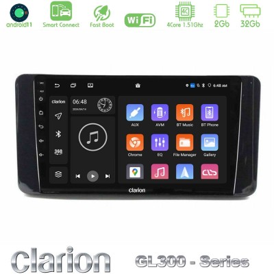 Clarion GL300 Series Skoda Kamiq 2019-2022 4Core Android11 2+32GB Navigation Multimedia Tablet 9