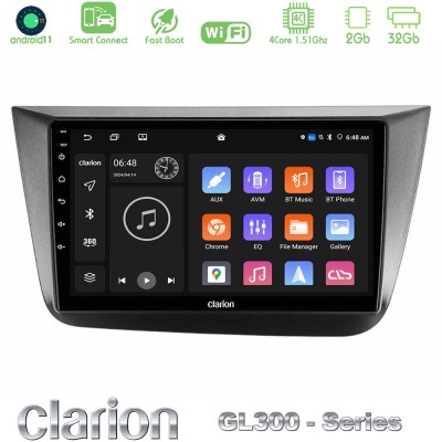 Clarion GL300 Series 4Core Android11 2+32GB Seat Altea 2004-2015 Navigation Multimedia Tablet 9