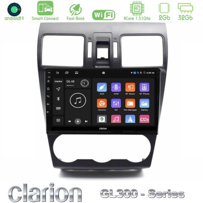 Clarion GL300 Series 4Core Android11 2+32GB Subaru Forester 2015-2018 Navigation Multimedia Tablet 9