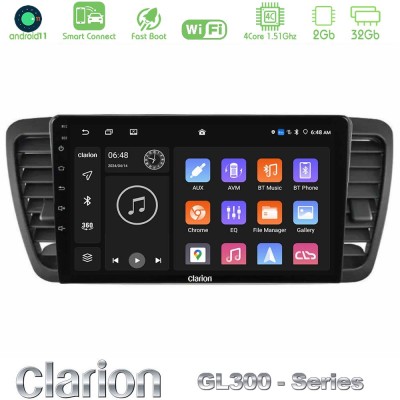 Clarion GL300 Series 4Core Android11 2+32GB Subaru Legacy/Outback 2002-2008 Navigation Multimedia Tablet 9