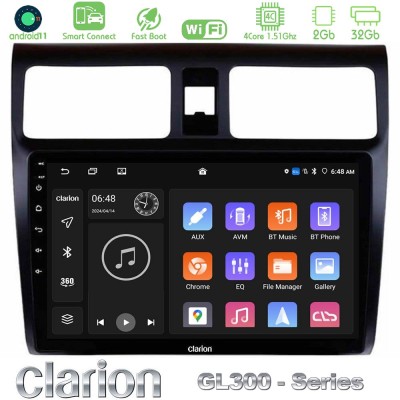 Clarion GL300 Series 4Core Android11 2+32GB Suzuki Swift 2005-2010 Navigation Multimedia Tablet 10
