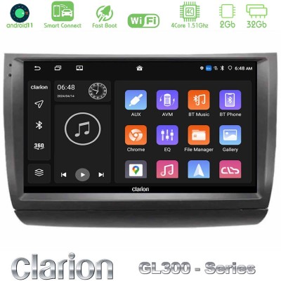 Clarion GL300 Series 4Core Android11 2+32GB Toyota Prius 2004-2009 Navigation Multimedia Tablet 9