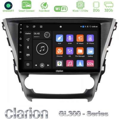 Clarion GL300 Series 4Core Android11 2+32GB Toyota Avensis 2015-2018 Navigation Multimedia Tablet 9