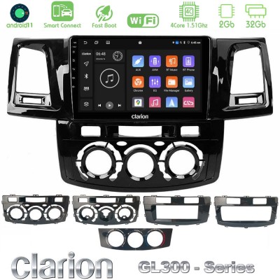 Clarion GL300 Series 4Core Android11 2+32GB Toyota Hilux 2007-2016 Navigation Multimedia Tablet 9