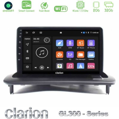 Clarion GL300 Series 4Core Android11 2+32GB Volvo S40/C30/C70 Navigation Multimedia Tablet 9