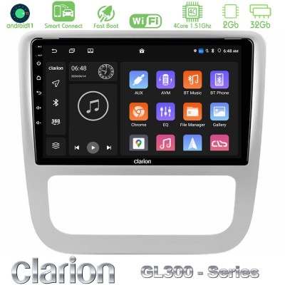 Clarion GL300 Series 4Core Android11 2+32GB VW Scirocco / Eos Navigation Multimedia Tablet 9