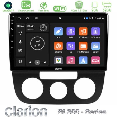 Clarion GL300 Series 4Core Android11 2+32GB VW Jetta Navigation Multimedia Tablet 10