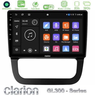 Clarion GL300 Series 4Core Android11 2+32GB VW Jetta Navigation Multimedia Tablet 10