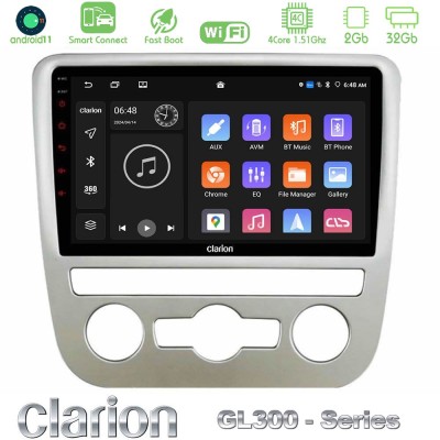 Clarion GL300 Series 4Core Android11 2+32GB VW Scirocco 2008 – 2014 Navigation Multimedia Tablet 9