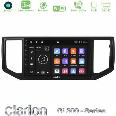 Clarion GL300 Series 4Core Android11 2+32GB VW Amarok 2017-2022 Navigation Multimedia Tablet 9