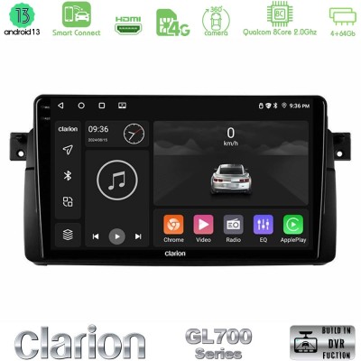Clarion GL700 Series 8Core Android13 4+64GB BMW E46 Navigation Multimedia Tablet 9