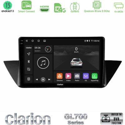 Clarion GL700 Series 8Core Android13 4+64GB BMW Χ1 E84 Navigation Multimedia Tablet 10