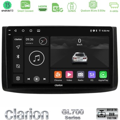 Clarion GL700 Series 8Core Android13 4+64GB Chevrolet Aveo 2006-2010 Navigation Multimedia Tablet 9