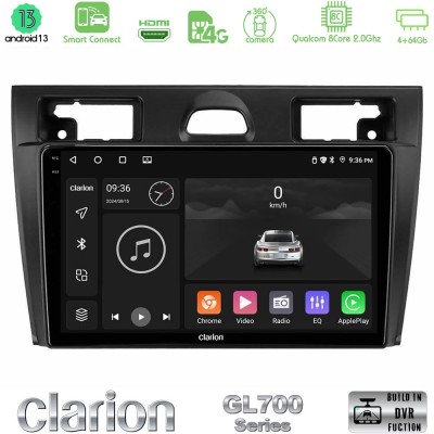 Clarion GL700 Series 8Core Android13 4+64GB Ford Fiesta/Fusion Navigation Multimedia Tablet 9