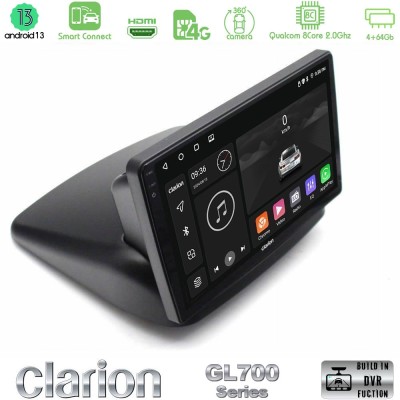 Clarion GL700 Series 8Core Android13 4+64GB Fiat Doblo 2002-2009 Navigation Multimedia Tablet 10