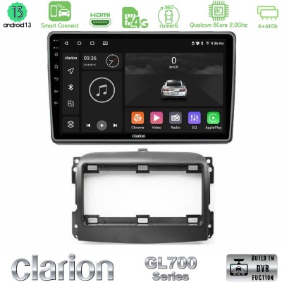 Clarion GL700 Series 8Core Android13 4+64GB Fiat 500L Navigation Multimedia Tablet 10