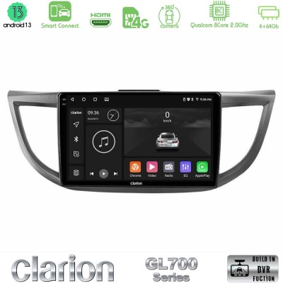 Clarion GL700 Series 8Core Android13 4+64GB Honda CRV 2012-2017 Navigation Multimedia Tablet 9