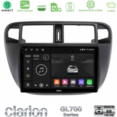 Clarion GL700 Series 8Core Android13 4+64GB Honda Civic 1995-2001 Navigation Multimedia Tablet 9