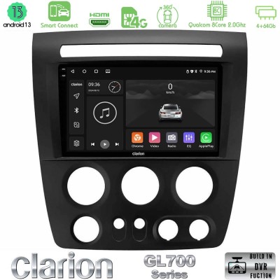 Clarion GL700 Series 8Core Android13 4+64GB Hummer H3 2005-2009 Navigation Multimedia Tablet 9