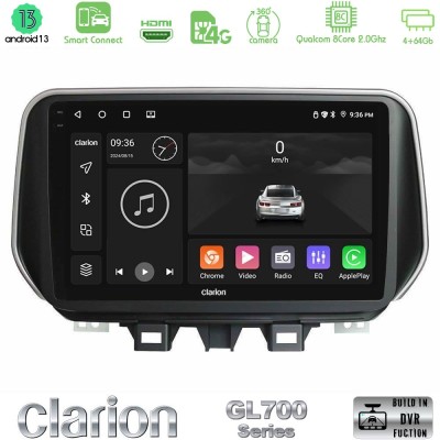 Clarion GL700 Series 8Core Android13 4+64GB Hyundai ix35 Navigation Multimedia Tablet 10