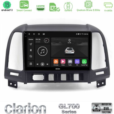 Clarion GL700 Series 8Core Android13 4+64GB Hyundai Santa Fe 2006-2013 Navigation Multimedia Tablet 9