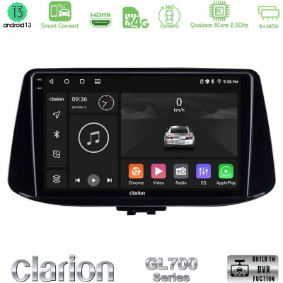 Clarion GL700 Series 8Core Android13 4+64GB Hyundai i30 Navigation Multimedia Tablet 9