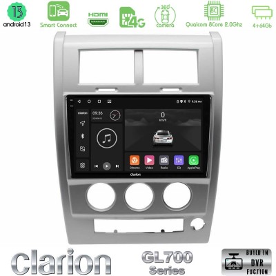 Clarion GL700 Series 8Core Android13 4+64GB Jeep Cherokee (KK) 2008-2012 Navigation Multimedia Tablet 10
