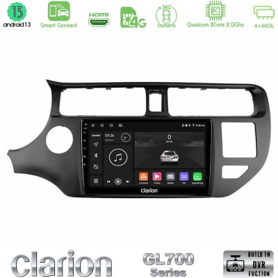 Clarion GL700 Series 8Core Android13 4+64GB Kia Rio 2011-2015 Navigation Multimedia Tablet 9